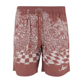 Amiri Beachwear, male, Red, Size: XL Technical Fabric Swimsuit