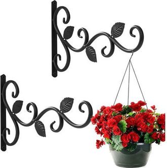 OEM Soportes Para Cestas Colgantes, Ganchos De Hierro Para Colgar En La Pared, Soportes Met&aacute;licos Para Colgar En Exteriores (2 Piezas)