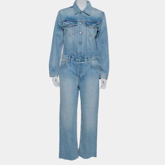 GRLFRND Grlfrnd Blue Denim Sloane Jumpsuit
