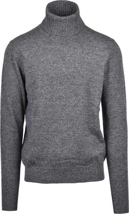 Ballantyne Kasjmier Hoge Hals Pullover Sweater - Heren - Cashmere truien - Grijs - 2XL - Kasjmier - Truien & Vesten