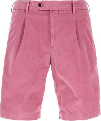 Pantaloni Torino Bermuda a coste - Rosa