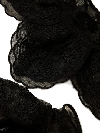 Twin-Set embroidered cuffs - Black