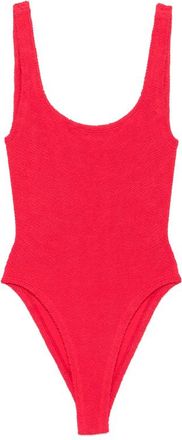 Hunza G Crinkle-effect Square-neck Swimsuit