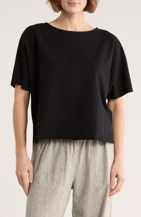 Caslon Relaxed French Terry Shirt in Black at Nordstrom Rack, Size X-Small