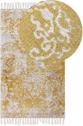 Beliani Rug BOYALI Mustard 80 x 150 cm Viscose