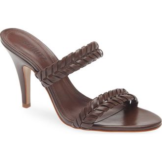 Schutz Cipri Slide Sandal in Chestnut Brown at Nordstrom, Size 10.5