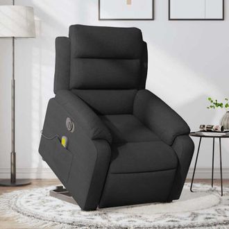 vidaXL Vidaxl - Sill&oacute;n De Masaje El&eacute;ctrico Reclinable Elevable Tela Negro