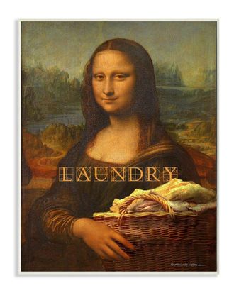Stupell Industries Mona Lisa Laundry Funny Classic Painting Design Wall Art