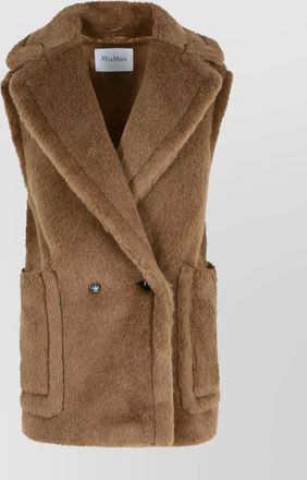 Max Mara teddy vest with faux fur texture
