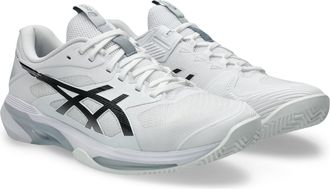 Asics Tennisschuh ASICS SOLUTION SPEED FF 4 CLAY, Herren, Gr. 42,5, wei&szlig;, schwarz, Textil, Schuhe Tennisschuh, Sandplatzschuhe f&uuml;r Aschepl&auml;tze