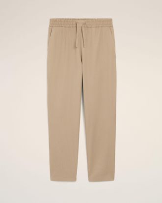 Ami Beige Cotton Elasticated Waist Trousers Beige - XXL - for Men