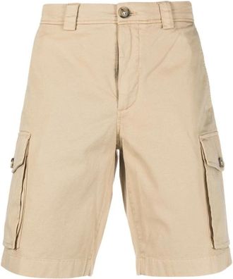 Woolrich Straight-Leg Katoenen Shorts - Heren - Bermuda - Beige - W30 - Katoen - Korte Broeken