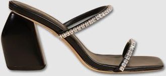 Mi-Mai Tilda Crystal High Mule Sandal in Black at Nordstrom, Size 10