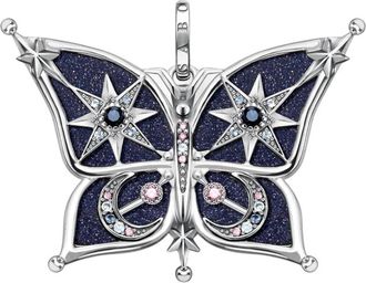 Thomas Sabo Butterfly Pendant Star & Moon - Dames - Sieraden - Blauw - ONE Size - Leer - Accessoires