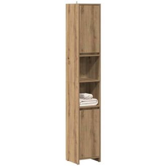 vidaXL Mobile da Bagno Rovere Artigianale 30x30x183,5 cm in Truciolato - Vidaxl