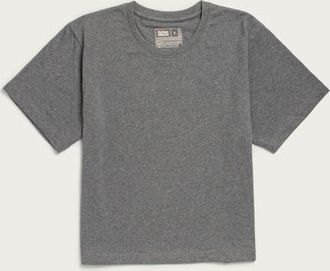 Bridge & Burn Recycled Boxy Tee in Grey Heather at Nordstrom, Size Xx-Large