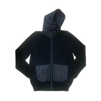 Roy Robson Zwarte Gebreide Jas met Afneembare Capuchon - Heren - Zomerjassen - Zwart - 2XL - Katoen - Jassen
