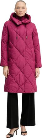 Silvian Heach Bautista Quilted Jacket - Dames - Parka Jassen - Rood - M - Leer - Jassen