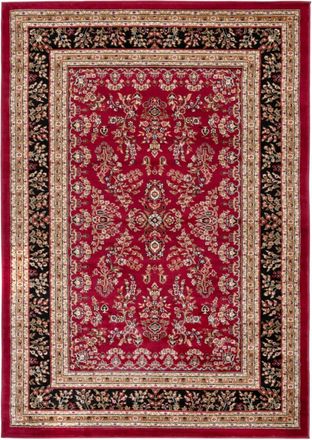 Safavieh Alfombra tradicional de polipropileno rojo/negro, 122 x 183 cm