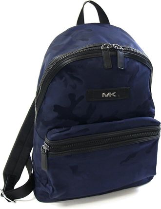 Michael Kors Black Navy Nylon Leather Backpack (Pre-Owned)