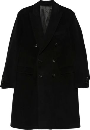 Lardini Cappotto doppiopetto in lana - Nero