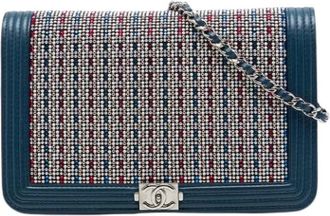 Chanel Pre-owned The Boy Wallet on Chain - - Pre-owned - Donna - Blu - ONE SIZE