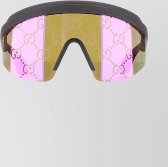 Gucci curved rubberized frame sunglasses