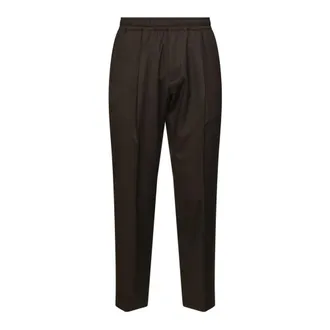 D4.0 Broeken, Heren, Bruin, M, Wol, Slim-fit Broeken