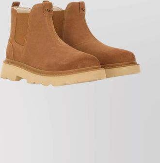 UGG round toe boots with elastic side panels