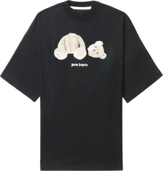 Palm Angels Broken Bear cotton T-shirt - women - Cotton - M - Black