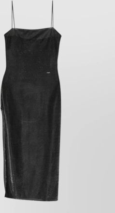 Gucci glitter-effect square-neck sleeveless midi dress