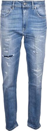 Dondup Mila Carrot Fit Jeans - Dames - Slim Fit Jeans - Blauw - W25 - Katoen - Jeans