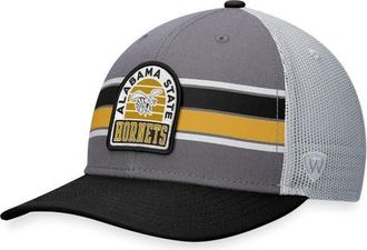 Top of the World Mens Top of the World Black/Gray Alabama State Hornets Aurora Trucker Adjustable Hat at Nordstrom