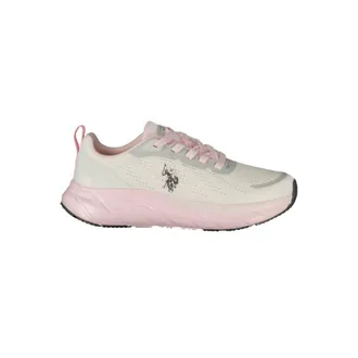 U.S.Polo Association White Polyurethane Womens Womens Sneaker