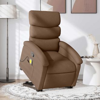 vidaXL Vidaxl - Silla De Masaje Reclinable De Pie De Tela Marr&oacute;n