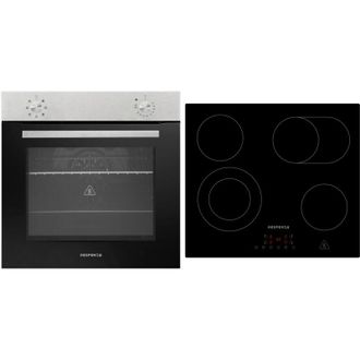 Respekta Forno Piano cottura Set stufa in vetroceramica Set installazione Autosufficiente Frameless Respecta