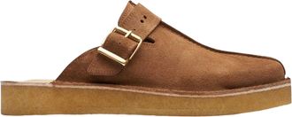 Clarks Heren Trek su&egrave;de muiltjes met open achterkant (Bruin)