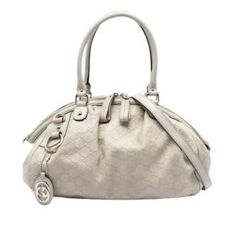Gucci Pre-owned Handbags, female, White, Size: ONE SIZE Pre-owned Sukey Satchel