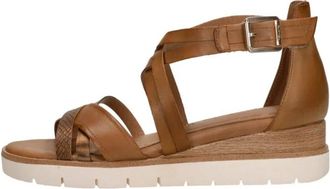 Tamaris Sandalen Plat - Dames - Sleehakken - Bruin - 42 EU - Schoenen