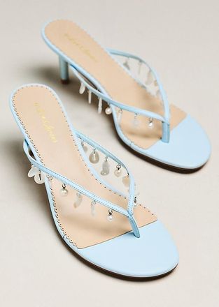 For Love & Lemons Sailor Charm Heeled Thong Sandals