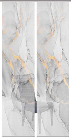 Vision S Schiebegardine »MARMOSA 2er SET« Paneelwagen 2 Stk. tlg. Bambus-Optik, Digital bedruckt