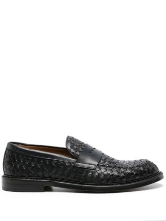 Doucal's Geweven leren loafers - Blauw