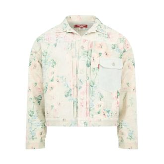 Junya Watanabe Floral Print Chest Pocket Jacket - Heren - Zomerjassen - Veelkleurig - M - Jassen