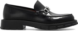 Ferragamo Salvatore Ferragamo Mens Black Gancini Ornament Moccasin, Size 6 EEE