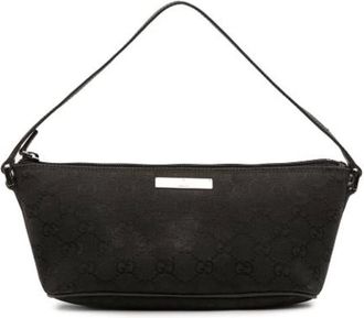 Gucci Pre-owned Shoulder Bags, female, Black, Size: ONE SIZE Pre-owned Leather Shoulder Bag