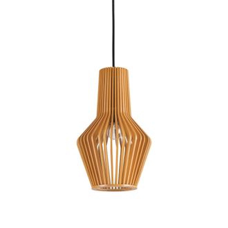 Netlighting Citrus 1 Light Ceiling Pendant Wood E27 in Brown