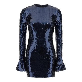 Rotate Rotate Birger Christensen, Kleedjes, Dames, Blauw, M, Pailletten, Mini Pailletten Jurk