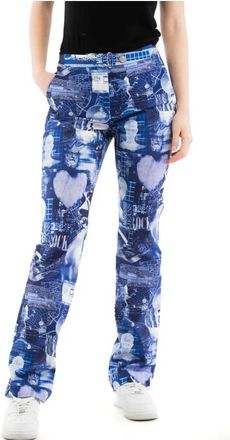 Moschino Cotton Casual Pants - Dames - Straight fit broeken - Veelkleurig - S - Katoen - Broeken