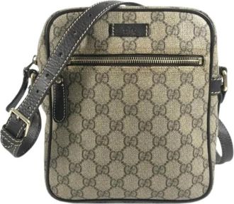 Gucci Pre-owned Cross Body Bags, unisex, Beige, Size: ONE SIZE Pre-owned Vintage GG Supreme Pochette