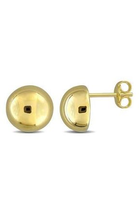 Delmar Puffed Round Button Stud Earrings in Gold at Nordstrom Rack